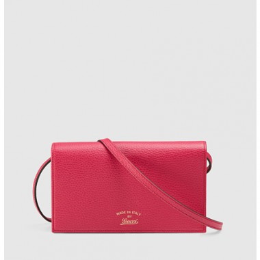 Swing shoulder leather wallet 