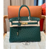 Pre-ordered Birkin 25 / 30  in Ostrich Leather- Malachite