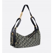 Dior Medium D-Journey Bag-Blue Dior Oblique Jacquard