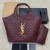 Saint Laurent Icare Maxi in Quilted Nappa-Rouge Cabernet  