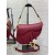 Christian Dior Saddle Bag with Strap-Cherry Red 