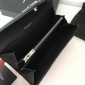 YSL long Caviar Wallet-black/silver