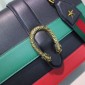   Dionysus large leather bag, black/green 
