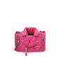 Moschino Lambskin Jacket Medium Shoulder Bag, Rose Pink 
