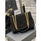 YSL Yves Saint Laurent Medium Chain Bag in Suede-Black
