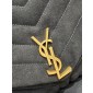 YSL Yves Saint Laurent Medium Chain Bag in Suede-Black
