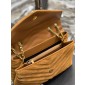 YSL Yves Saint Laurent Medium Chain Bag in Suede-Camel