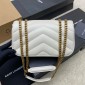 Saint Laurent Loulou Small in matelasse lambskin-Blanc Vintage