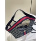Gucci Giglio small tote bag-Blue and white GG denim