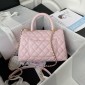 Chanel Small Coco Handle Bag-Pink