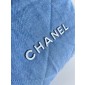 Chanel 22 Small Handbag-Blue denim 