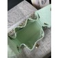 Chanel 25 Small handbag -Light green Caviar leather 