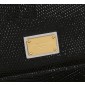 Authentic quality- Dolce Gabbana Large Sicily Handbag in black iguana-print calfskin 