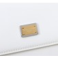Authentic quality- Dolce Gabbana Medium Sicily Handbag in Polished calfskin -White