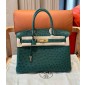 Pre-ordered Birkin 25 / 30  in Ostrich Leather- Malachite