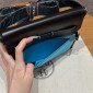 Hermes Herbag Mini Bag- bleu riviera/ noir