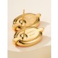 Hermes Mini Mailon Earrings-Etoupe