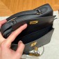Hermes Kelly Sellier 20 Shoulder Bag in Epsom-Black