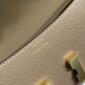 Hermes Constance Elan Shoulder Bag in Epsom Leather-Light Grey