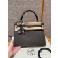 Hermes Kelly 25 / 28  in Epsom Leather-Etain