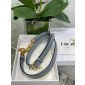 Christian Dior Saddle Bag with Strap-Blue Brume