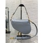 Christian Dior Saddle Bag with Strap-Blue Brume
