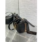 Small D-Journey Bag in Crinkled Calfskin