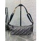 Small D-Journey Bag in Blue Dior Oblique Jacquard