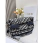 Dior Medium D-Journey Bag-Blue Dior Oblique Jacquard