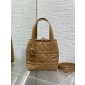 Small Dior Toujours Vertical Tote Bag-Tan