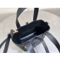 Small Dior Toujours Vertical Tote Bag-Deep Ocean Blue