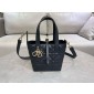 Small Dior Toujours Vertical Tote Bag-Deep Ocean Blue