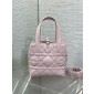 Small Dior Toujours Vertical Tote Bag-Pale pink