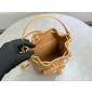 Small Dior Caro Bucket Bag-Light gold tone
