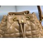 Small Dior Caro Bucket Bag-Light gold tone