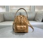 Small Dior Caro Bucket Bag-Light gold tone