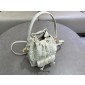 Small Dior Caro Bucket Bag-White